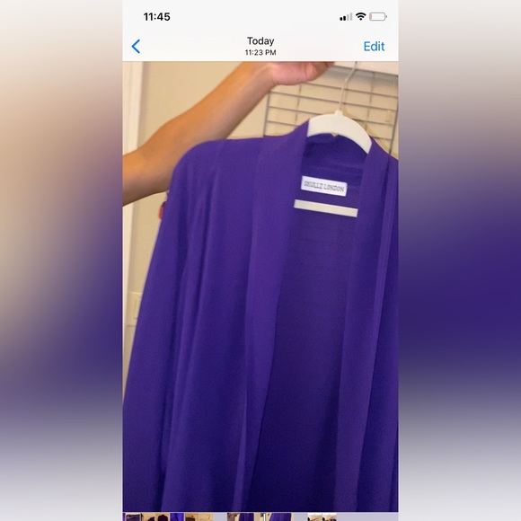 !!RARE!! Vintage NWOT SKULLZ LONDON Purple OS 3X ?PLUS Flowing Blouse Jacket - Picture 13 of 15